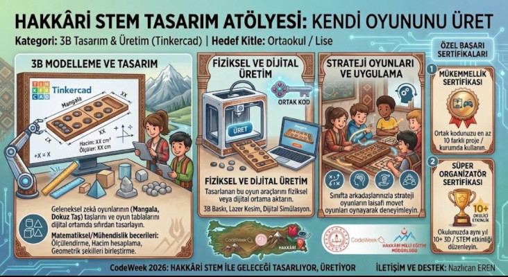 Hakkâri STEM Tasarım Atölyesi: Kendi Oyununu Üret
